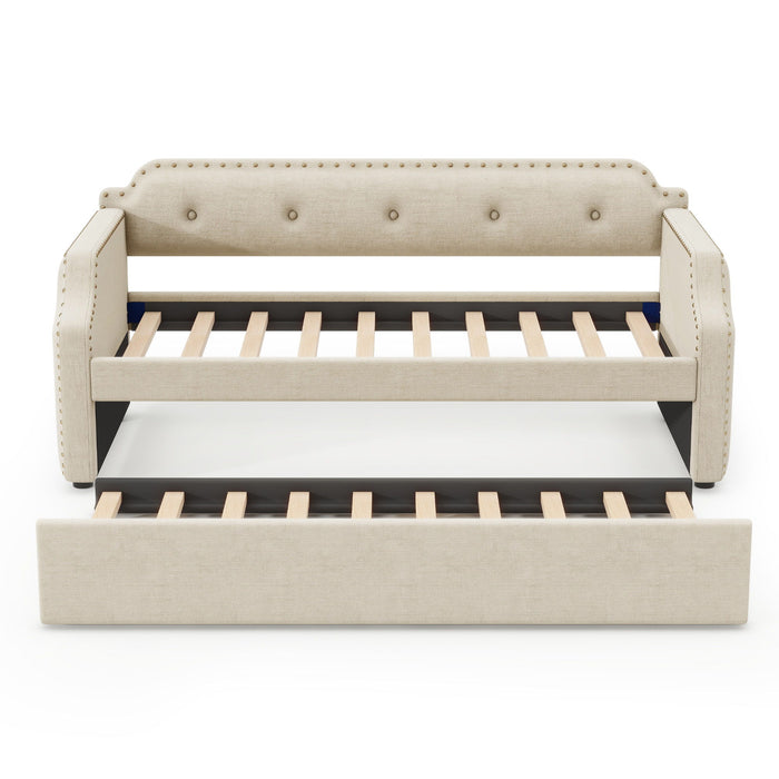 Upholstered Daybed With Trundle