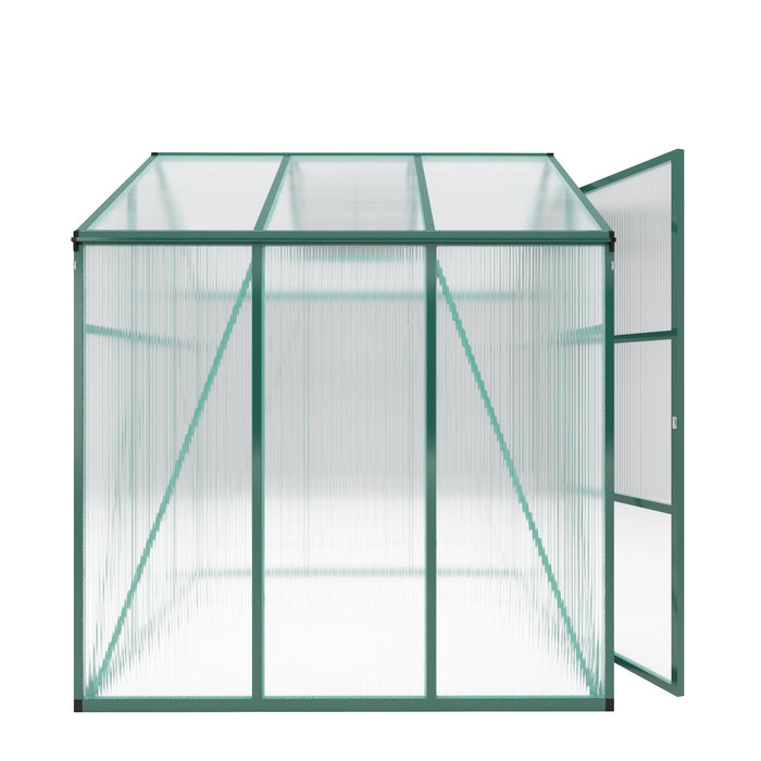 Polycarbonate Walk-In Greenhouse, Raised Base For Outdoor In All Season