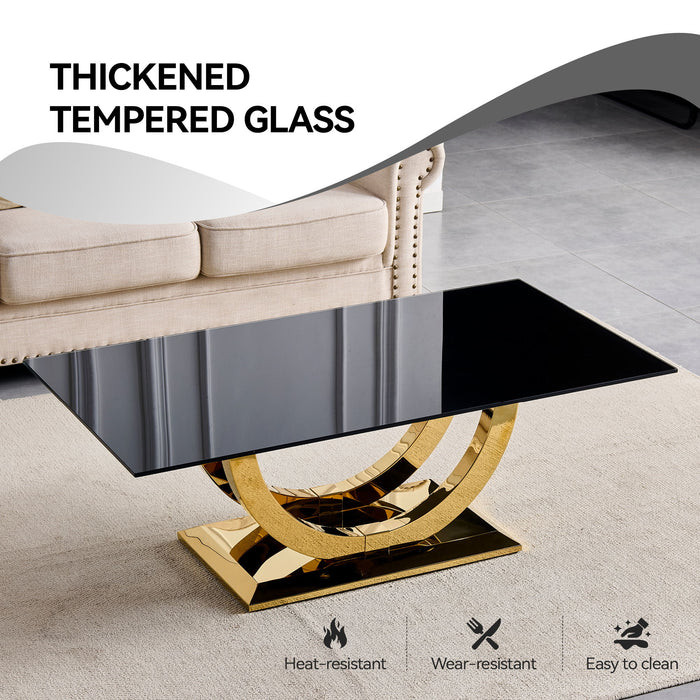 Rectangular Coffee Table With Base