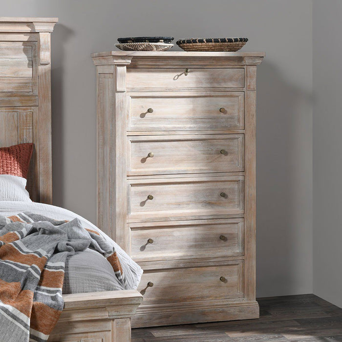 Adelaide - 6 Drawer Chest - Natural Cream Wash