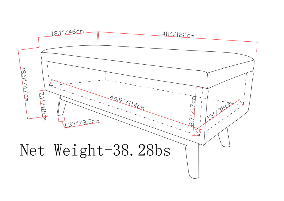 Owen - Upholstered Rectangular Storage Ottoman