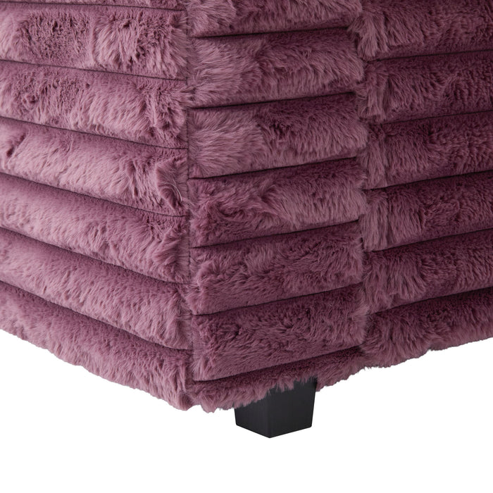 Plush Oversized Double Chaise Lounge Sofa Bed With USB Ports And Cup Holders