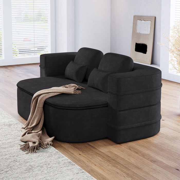 2 In 1 Foldable Sofa Bed With Multi Functional Blanket, Floor Lounge Sofa