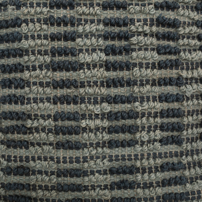 Walle - Fabric Square Pouf Ottoman And Floor Cushion Teal - Blue