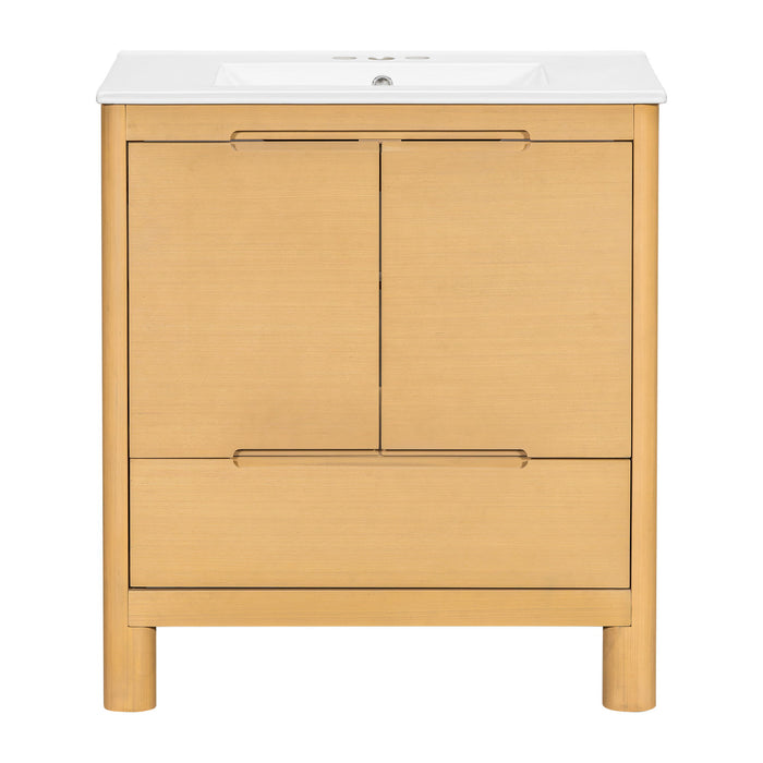 Softened Modern Bathroom Vanity With Sink