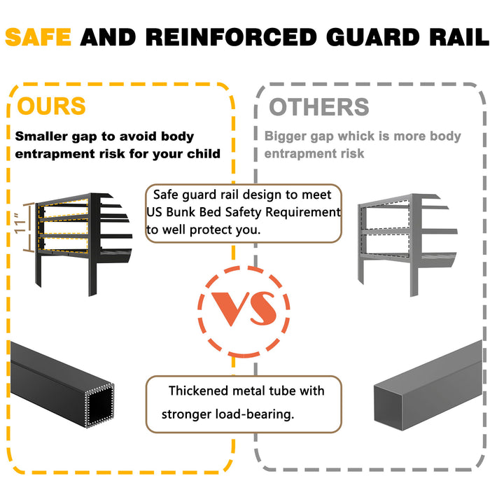Adam - Twin Loft Bunk - Black