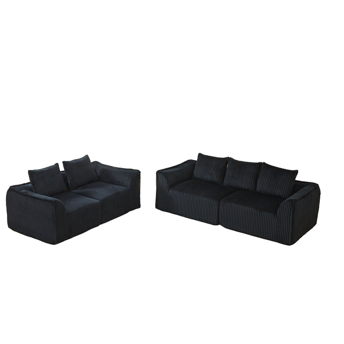 Minimalist Set With Curved Lines & Gently Sloped Backrest