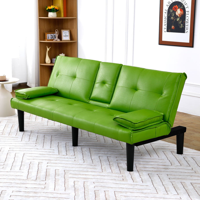 Sofa Bed With Foldable Design And Cup Holder