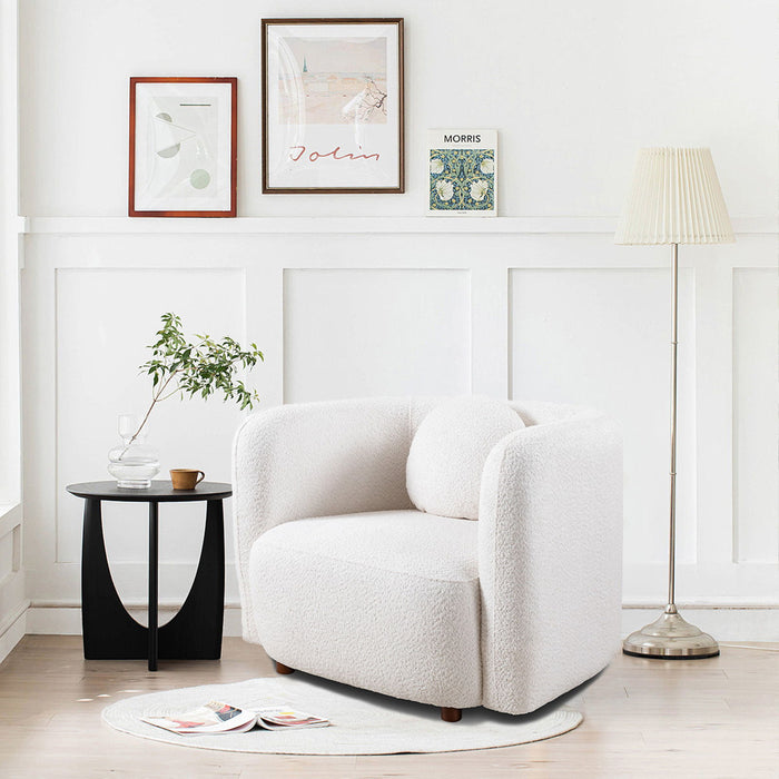 Japandi Style Accent Square Chair