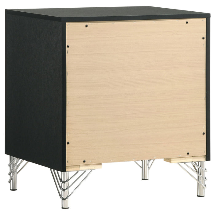 Malcolm - 2 Drawer Nightstand - Black