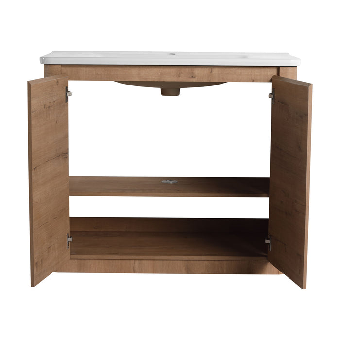 Freestanding Bathroom Vanity With Sink & 2 Soft Close Doors