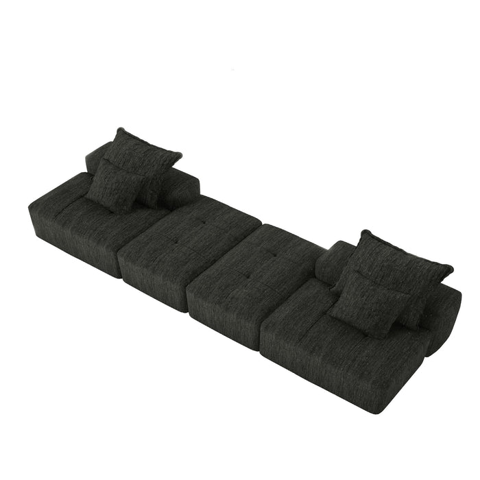 Modern Oversized Diy Combination, Modular Sectional Sofa With Pillows