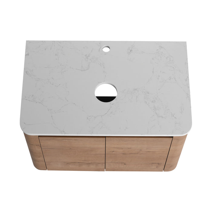 Wall Mounted Bathroom Vanity With Soft Close Door, Excluding Sink