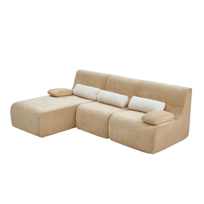 Oversized Sectional Sofa, Living Room Seating With Modular Design