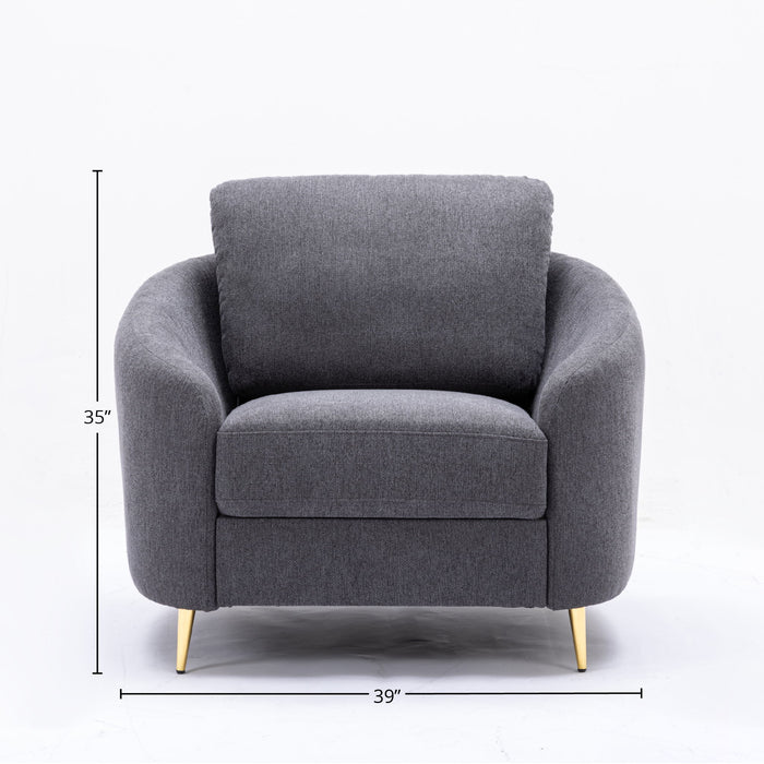 Yuina - 3 Pieces Living Room Set - Gray
