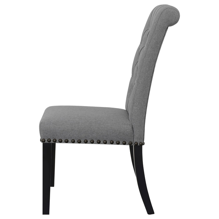 Tufted Rolled Backrest Side Chairs (Set of 2)