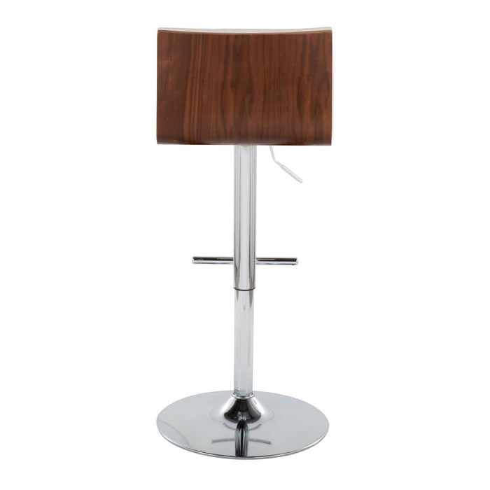 Mason - Contemporary Adjustable Barstool & Swivel With Straight T Footrest (Set of 2)