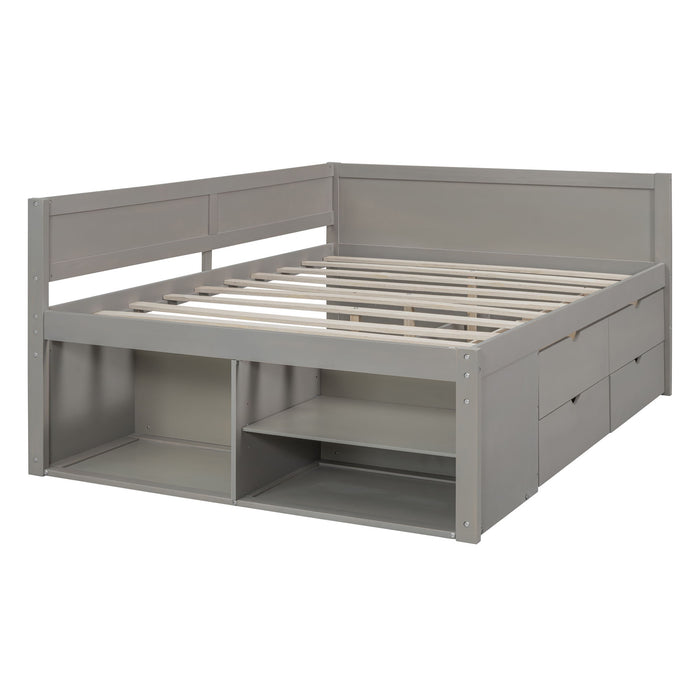 Daybed With Drawers And Shelves