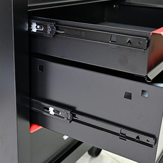 Rolling Metal Tool Chest With Drawers, Steel Storage Cabinet With Ball Bearing Slides