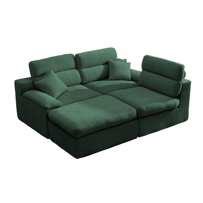 Corner Chaise Sofa With High Backrest
