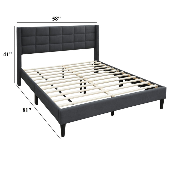 Bed Upholstered Box Design Headboard
