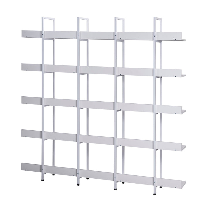 Vintage Industrial 5 Tier Open Bookcase