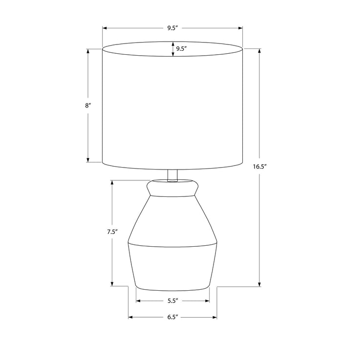 Lighting, Table Lamp Modern - Cream