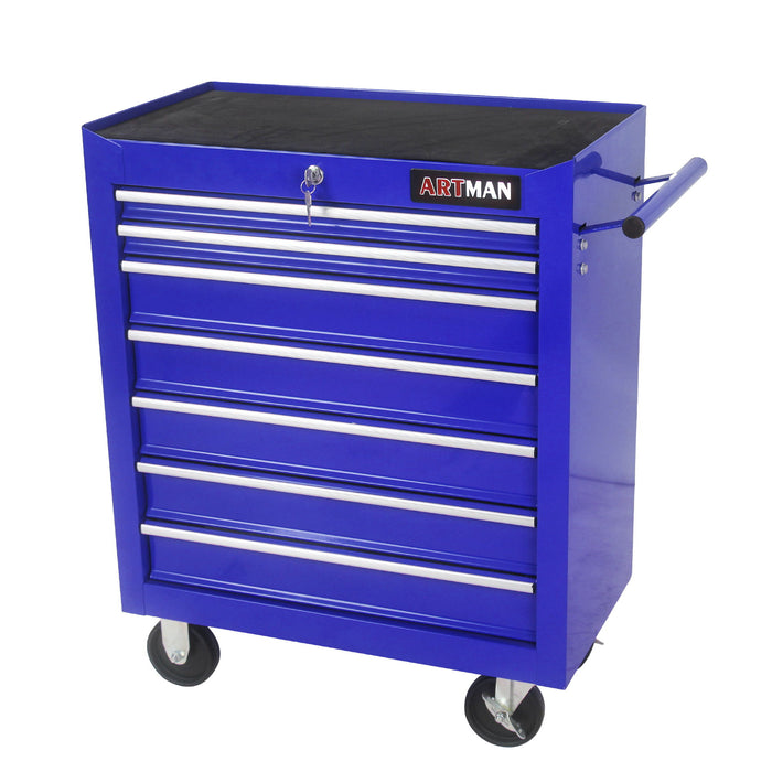 7 Drawers Multifunctional Tool Cart With Swivel Wheels