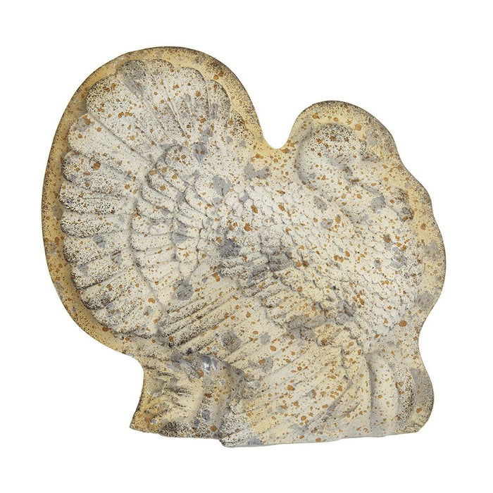 Resin Turkey With Pumpkin Rustic, For Harvest Festival Fall Festival & Thanksgiving Table Decorations (Set of 2) - Gray