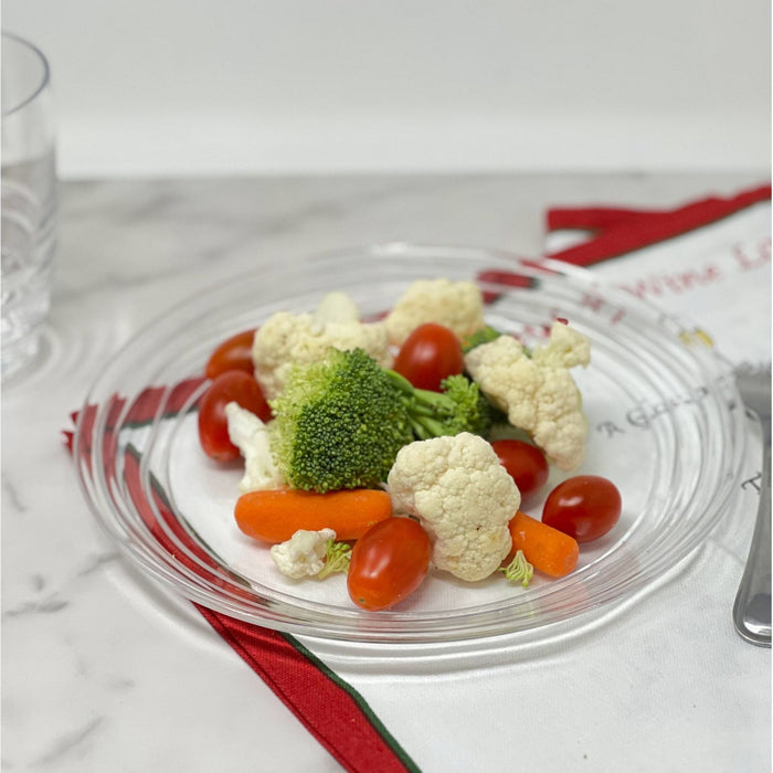 Designer Swirl Acrylic Dinner Plates (Set of 4)