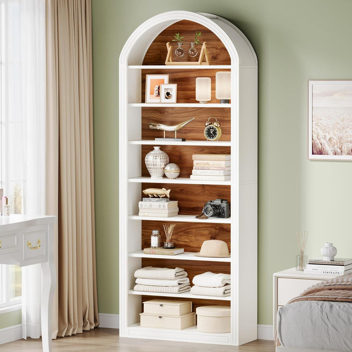 8 Tier Arched Open Display Shelving Unit For Living Room