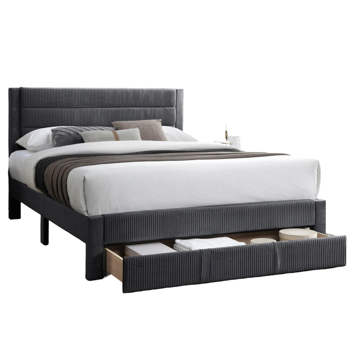 Contemporary Bed With Storage Drawer
