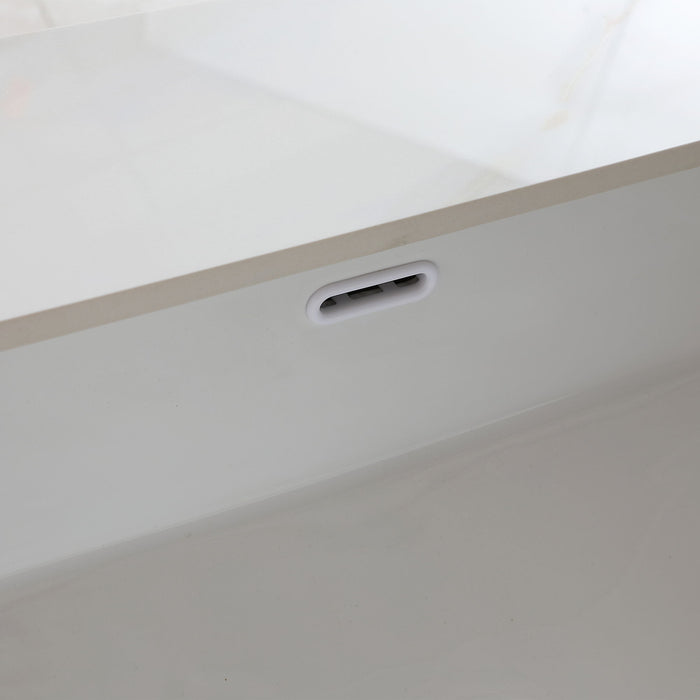 Vanity Top With Undermount Sink And Backsplash, Sintered Stone