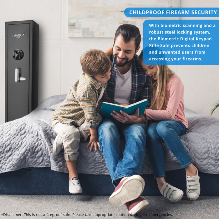 1.83 Cu Ft Biometric Keypad Rifle Safe - Black