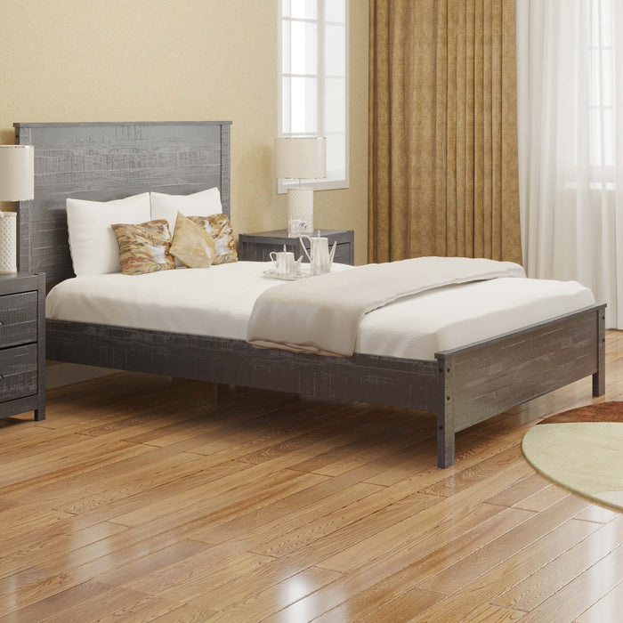 Albany - Bed Frame With Headboard, Heavy Duty Modern Rustic Design