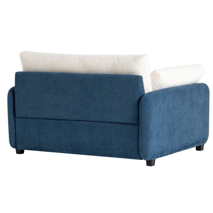 Oversized Single Sofa Chair Wide And Deep Seat, Modern Upholstered Comfy Blocking Couch Lounge With Pillows