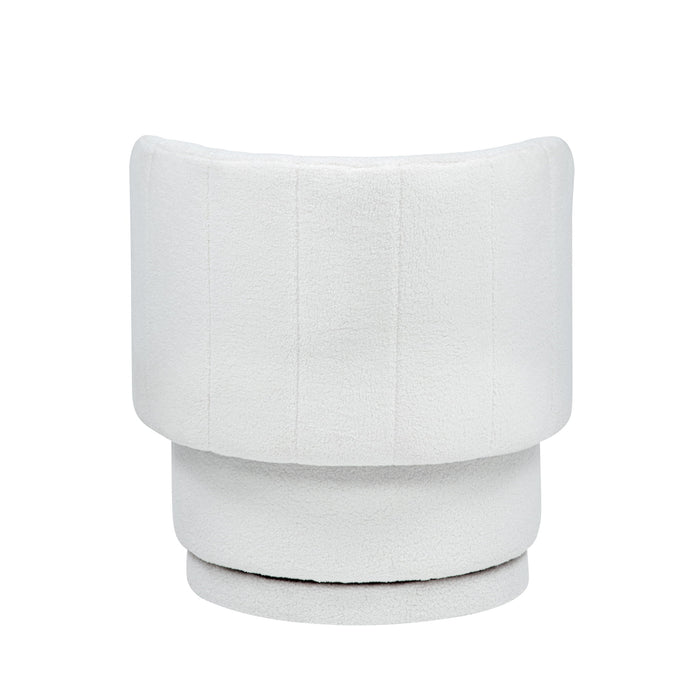 Modern 360 Degree Swivel Back Sofa Chair With Storage Space Boucle, Perfect For Bedroom And Living Room - Beige