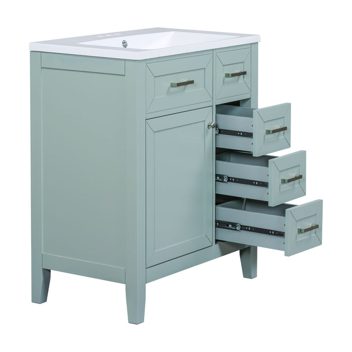 Modern Bathroom Vanity With Sink Combo, 3 Drawers, Undermount Drop-In Sink