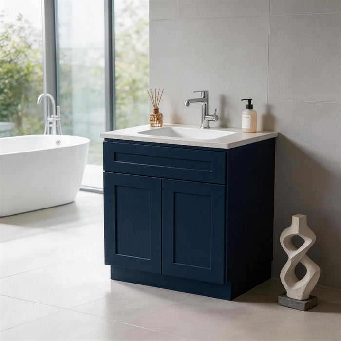Shaker Base Cabinet With Soft-Close Drawer & Double Doors, Adjustable Shelf
