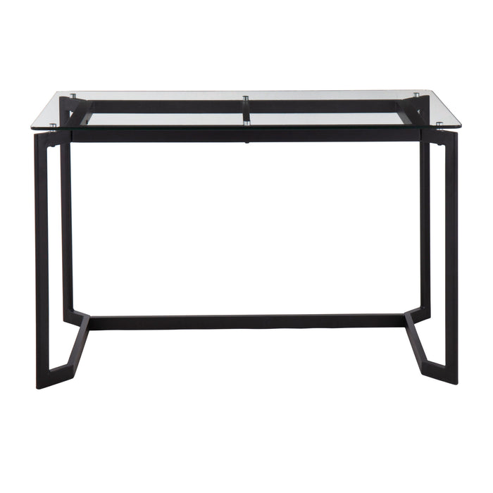 Masters - Modern Office Desk - Black / Clear