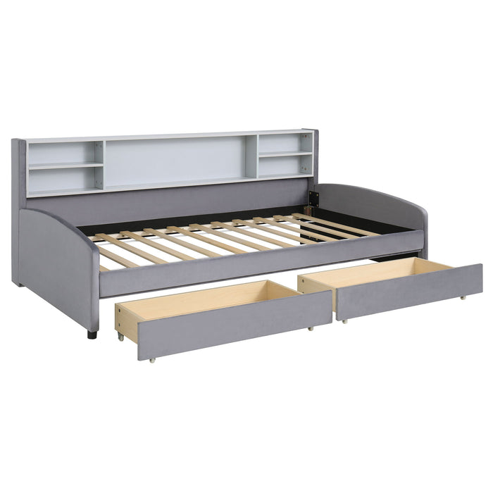 Luxurious Upholstered Platform Bed With Storage Drawers