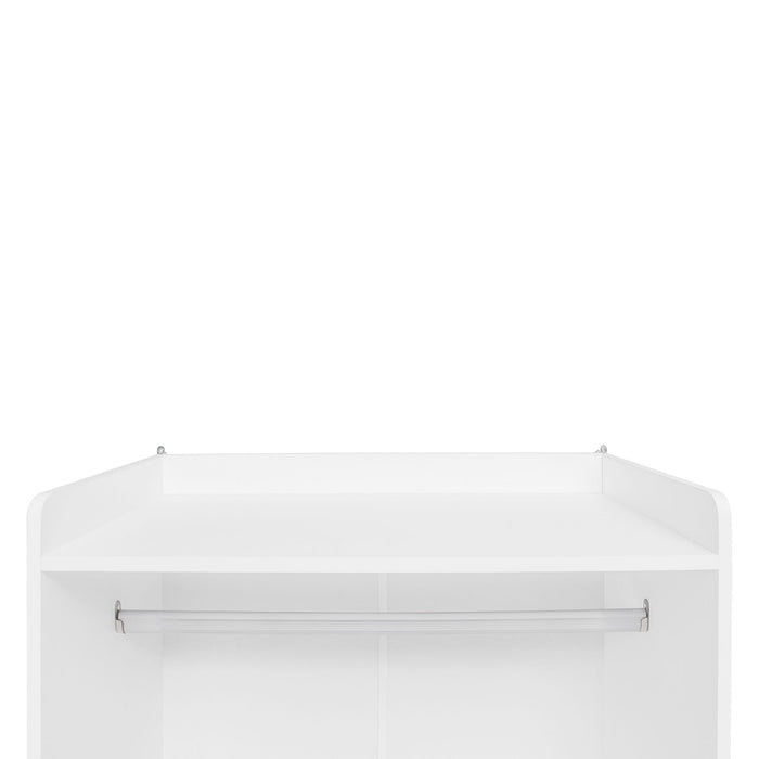 Wardrobe With 3 Drawers High Wardrobe Armoire With Rattan For Living Room Organizer - White