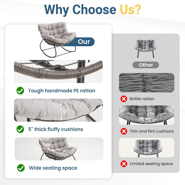 Egg Rocking Chair With Ottoman
