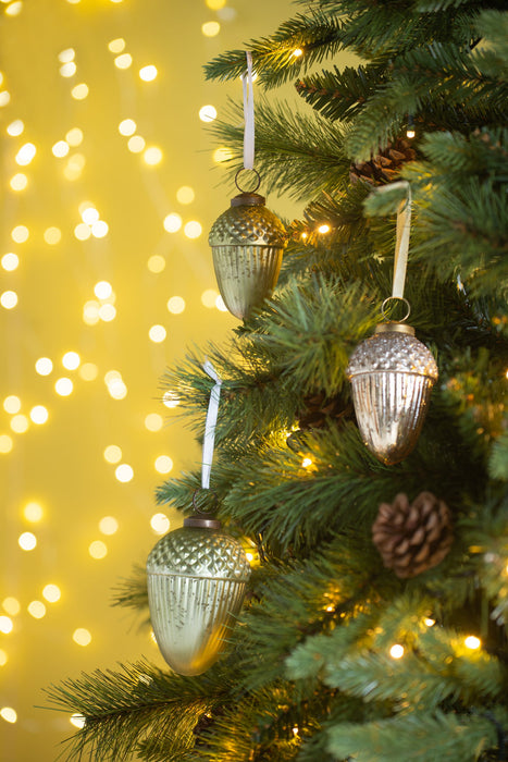 Tear Drop Ornament, Decorative Hanging Christmas Tree Ornaments For Holiday Party Decorations (Set of 12)