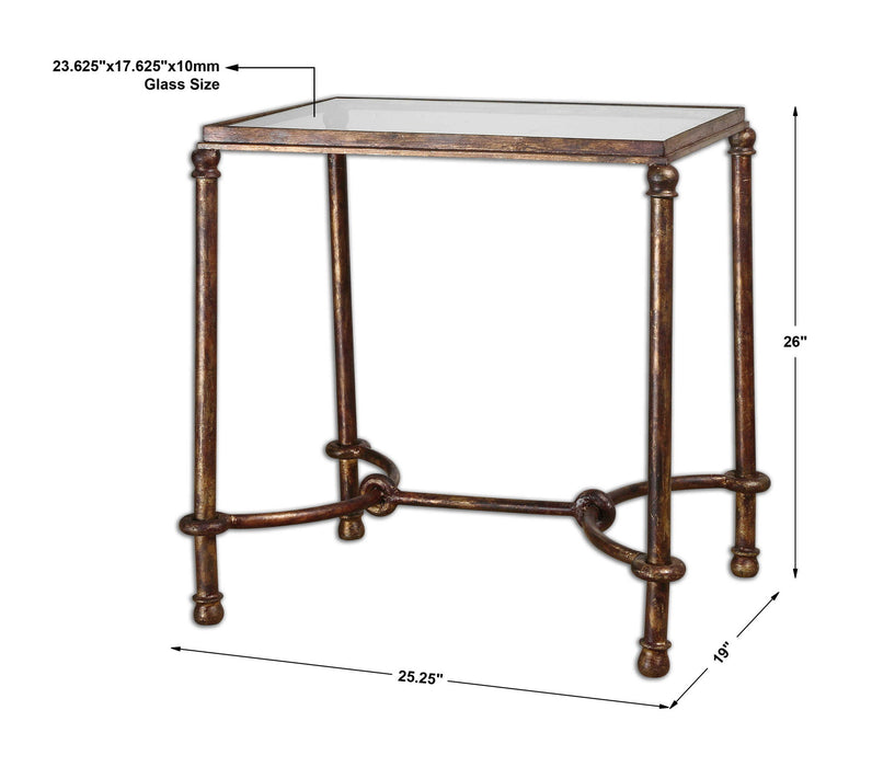 Warring - Iron End Table - Dark Brown
