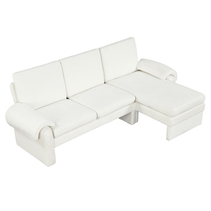 Convertible Futon Sofa Bed With Adjustable Backrest, Reversible Chaise Lounge And 2 Removable Armrest Pillows
