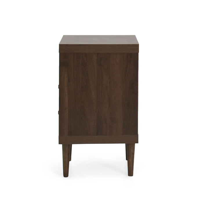 Nystrom - Mid Century Modern 2 Drawer Nightstand