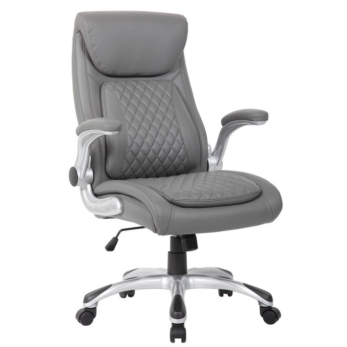 High Back Ergonomic Executive Office Chair, Adjustable Height And Lumbar Support For Home & Office - Antique Gray