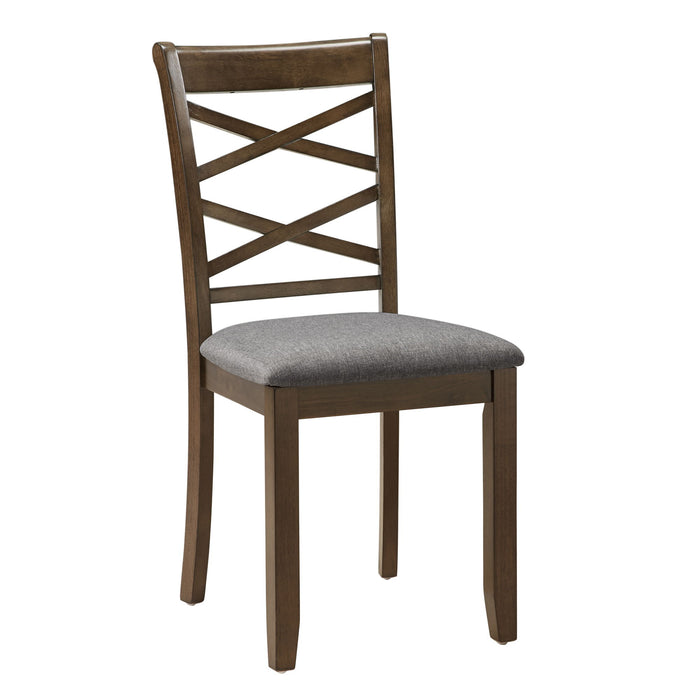 5 Piece Dining Table Set & 4 Chairs - Walnut