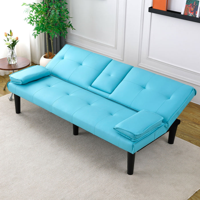 Sofa Bed With Foldable Design And Cup Holder